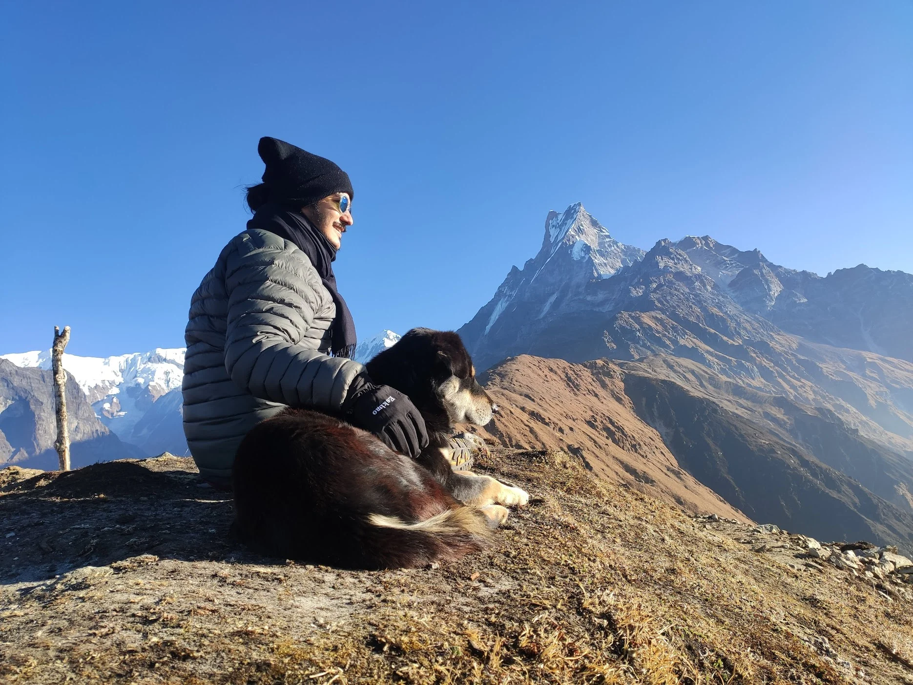 Trekking in the mountains of Nepal