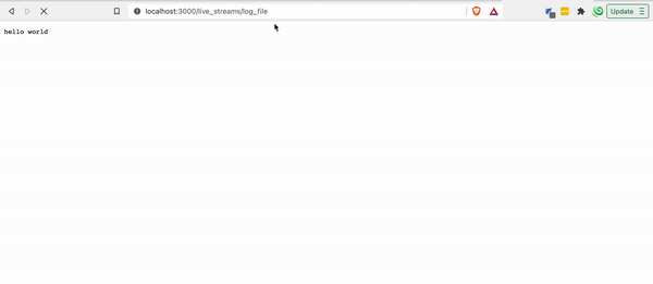 Stream hello world 5 times