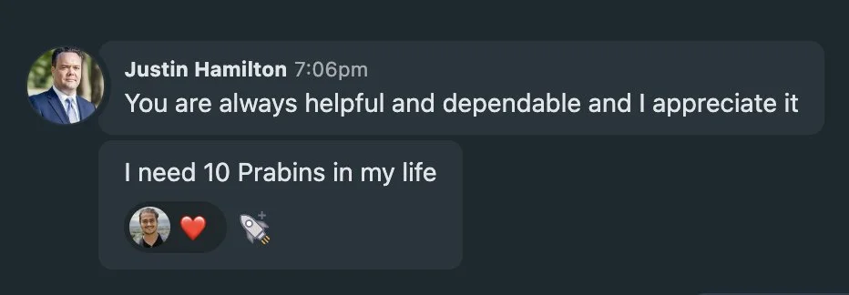 Testimonial from Justin Hamilton